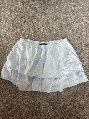 Brandy Melville Light Blue Tiered Ruffle Mini Skirt